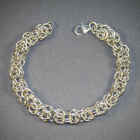 Sterling Silver Byzantine Bracelet, 18 gauge wire $106