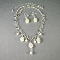 Sterling Silver Freshwater Oval Coin<br />Pearl Set 16"-20" $68