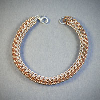 Copper & Sterling Silver Foxtail Bracelet $80