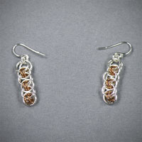 Sterling Silver & Copper Unparalleled Earrings, 1" drop $28